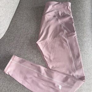 Women’s Light Pink Fabletics Fleece-Lined Leggings, size small